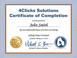 4Clicks Training Certificate